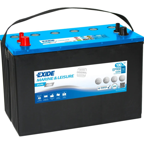 Акумулатор Exide Marine Dual AGM 12V 100Ah 800A EP900