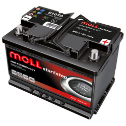 Акумулатор MOLL Start-Stop AGM 12V 70AH 760A