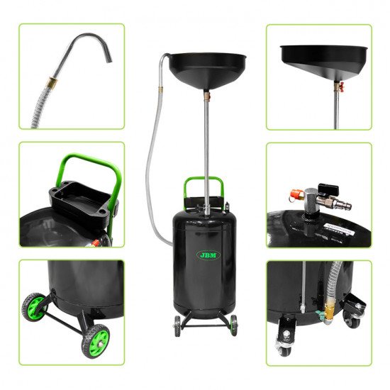 Машина за източване и събиране на масло JBM 80 литра