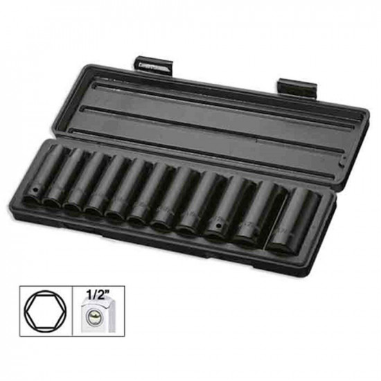 КОМПЛЕКТ ОТ 11 УДАРНИ БИТОВЕ 1/2` ШЕСТОСТЕН JBM