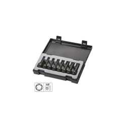 КОМПЛЕКТ ОТ 8 ДЪЛГИ УДАРНИ ГНЕЗДА TORX 1/2` JBM
