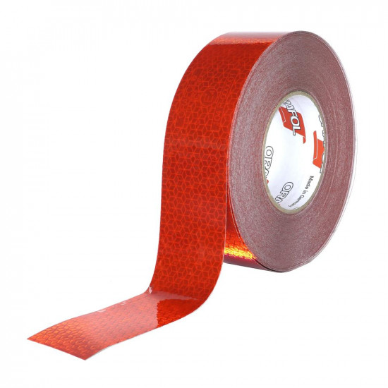 Светлоотразителна лента Orafol червена 50MMX50M ECE 104