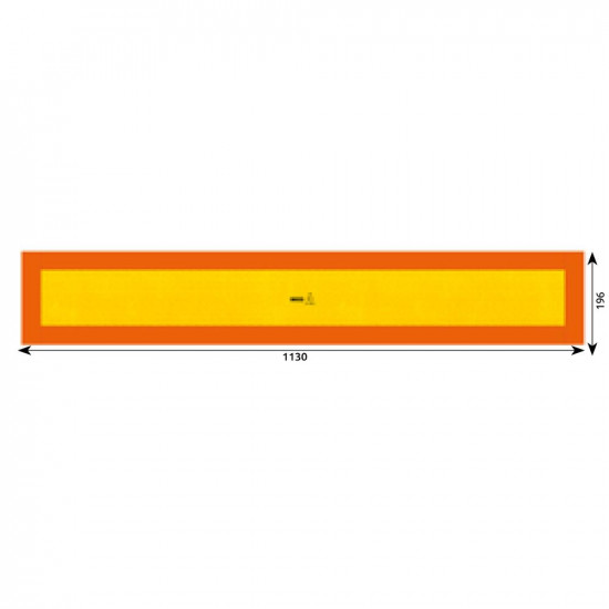 Светлоотразителна плоча жълто/червено флуоресцентно 1130X196 мм HICO