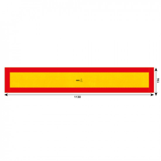 ЖЪЛТА/ЧЕРВЕНА СВЕТЛООТРАЖАТЕЛНА ПЛОЧА 1130X196 ММ АЛУМИНИЕВА ПОДЛОЖКА HICO