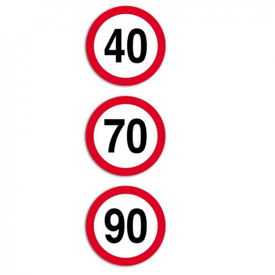 СТИКЕР ЗА ОГРАНИЧЕНИЕ НА СКОРОСТТА 80 КМ СВЕТЛООТРАЖИТЕЛНО ФОЛИО КЛАС I HICO