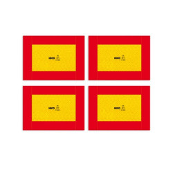 КОМПЛЕКТ ОТ 4 СВЕТЛООТРАЖАТЕЛИ ЖЪЛТИ/ЧЕРВЕНИ 282X196 ММ АЛУМИНИЕВИ HICO