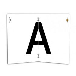 ТАБЕЛНА ПЛОЧА -A- 400X300 ММ АЛУМИНИЕВА ВЕРТИКАЛНА СГЪВАЕМА HICO