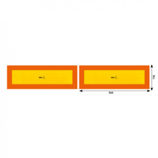 КОМПЛЕКТ ОТ 2 СВЕТЛООТРАЖИТЕЛНИ СТИКЕРА 565X196 ММ HICO
