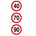 СТИКЕР ЗА ОГРАНИЧЕНИЕ НА СКОРОСТТА 40 КМ СВЕТЛООТРАЖИТЕЛНО ФОЛИО КЛАС I HICO