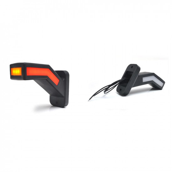 LED СТРАНИЧНА СВЕТЛИНА С РАМО 1167L W168.2, 12V-24V, БЯЛА / ЧЕРВЕНА / ОРАНЖЕВА, ПОЗИЦИЯ ЛЯВА, БЕШЕ