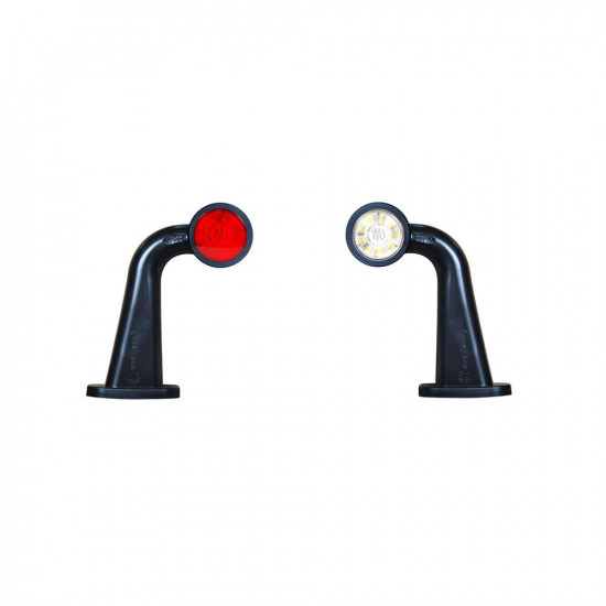 LED ГАБАРИТНА СВЕТЛИНА С РАМО 499BCL W21.5W, 12V-24V, БЯЛА/ЧЕРВЕНА, ПОЗИЦИЯ ЛЯВА