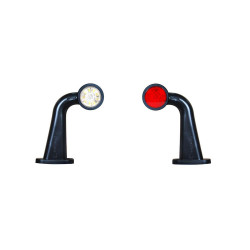 LED ГАБАРИТНА СВЕТЛИНА С РАМО 499BCP W21.5W, 12V-24V, БЯЛА/ЧЕРВЕНА, ДЯСНА ПОЗИЦИЯ