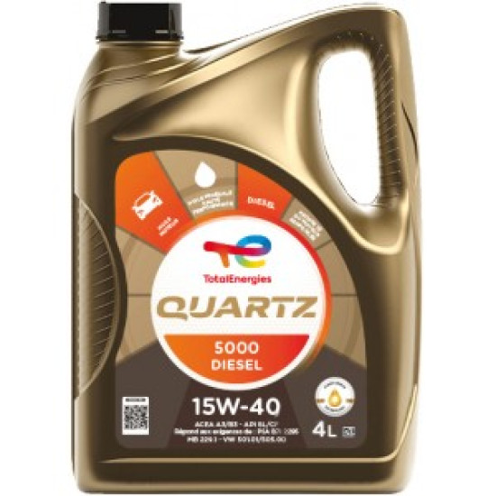 TOTAL QUARTZ 5000 DIESEL 15W-40 - 4L