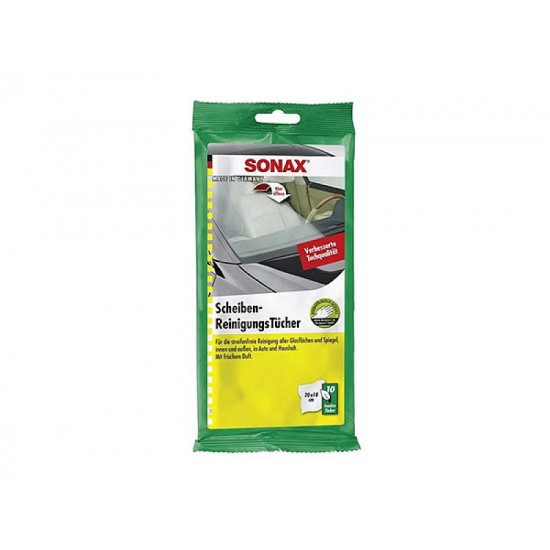 Кърпички за почистване на стъкло SONAX Glass cleaning wipes 25 бр.