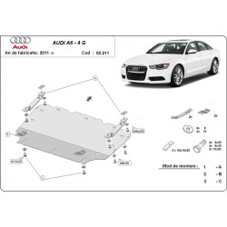Метална кора под двигател и радиатор AUDI A6 (4G2, C7, 4GC) от 2010